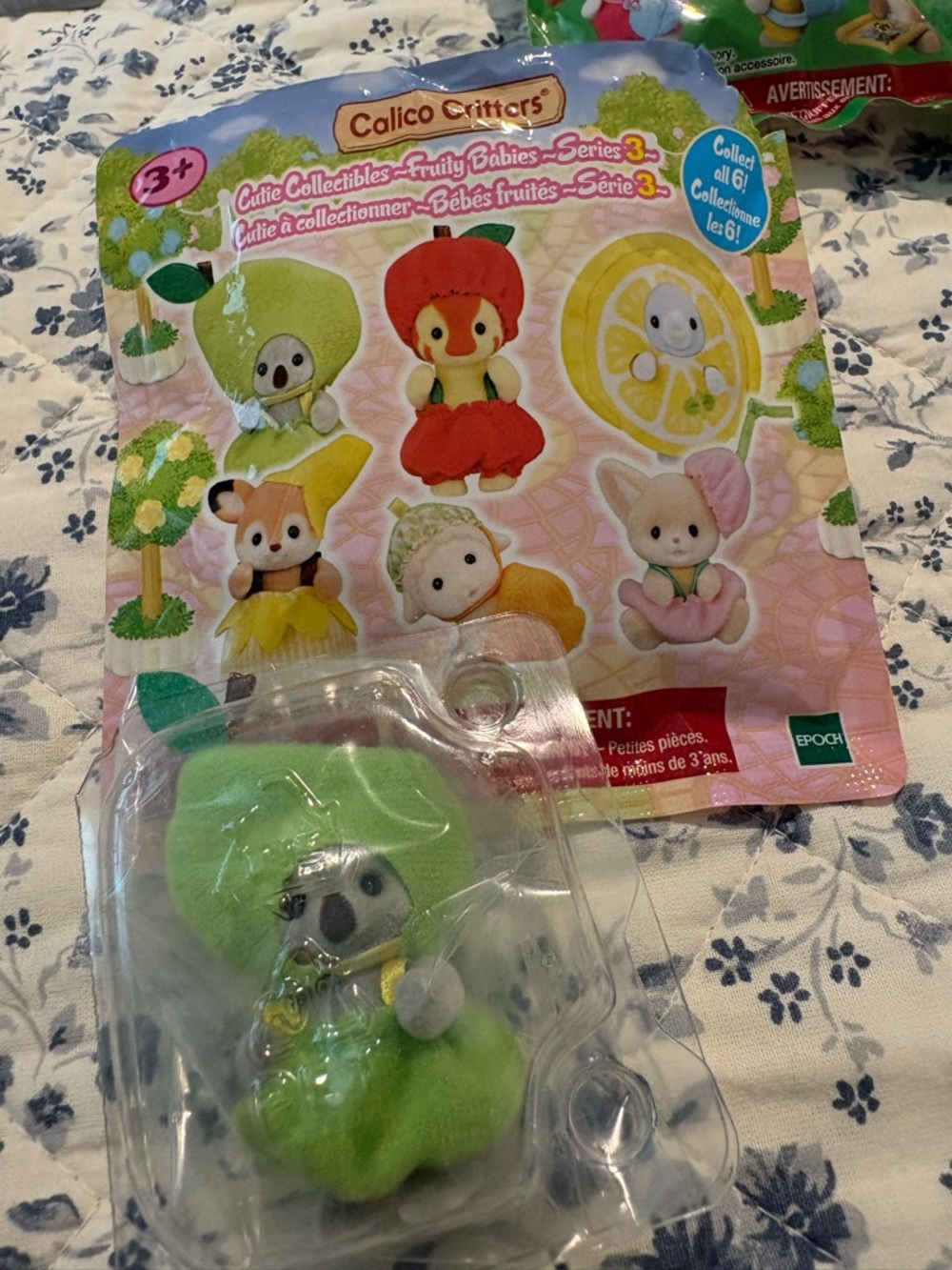 Calico Critters Cutie Collectibles Fruity Babies Series 3 Green Baby Figure